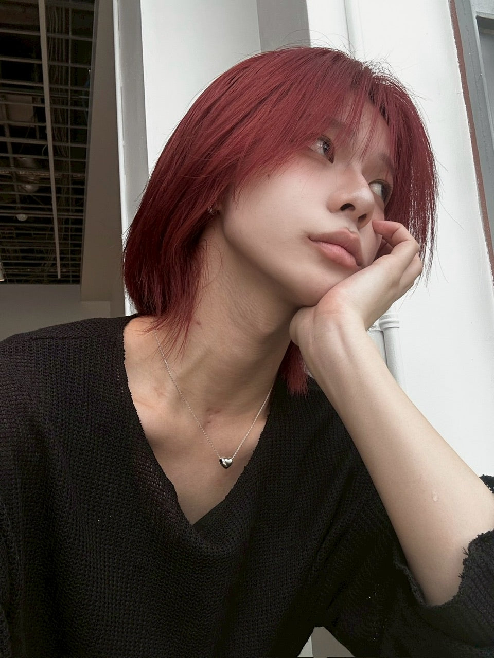 【LUV CODE】wide neck mesh knit (3color)