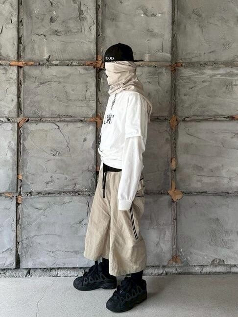 【roaringrad】ZIPPER SAGGING BERMUDA PANTS
