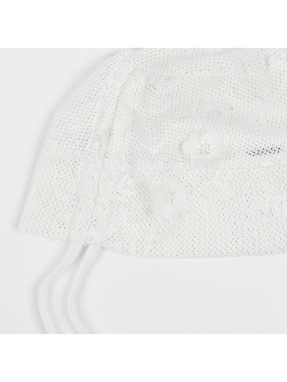 【FANCY CLUB】Lace Ribbon Shirring Beanie / 【ファンシークラブ】レースリボンシャーリングニット帽子