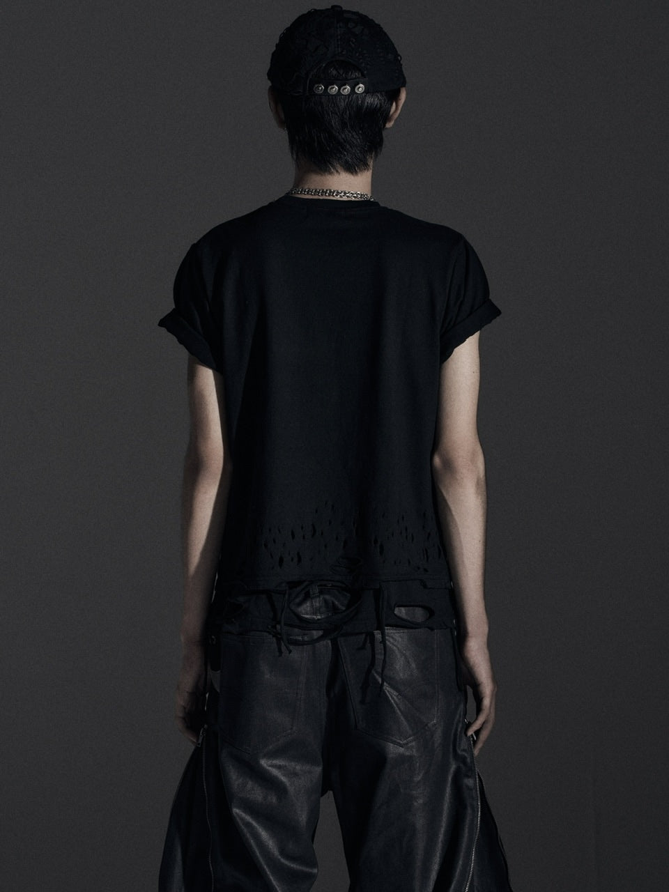 【Rosen Kreuz】BOXY FIT LAYERED DAMAGE TEE