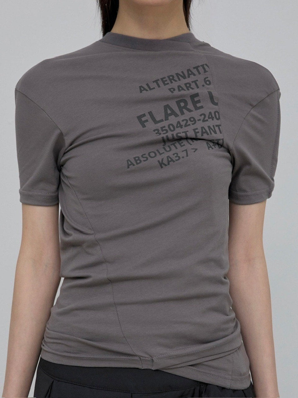【FLAREUP】Asymmetrical Layered T-Shirt