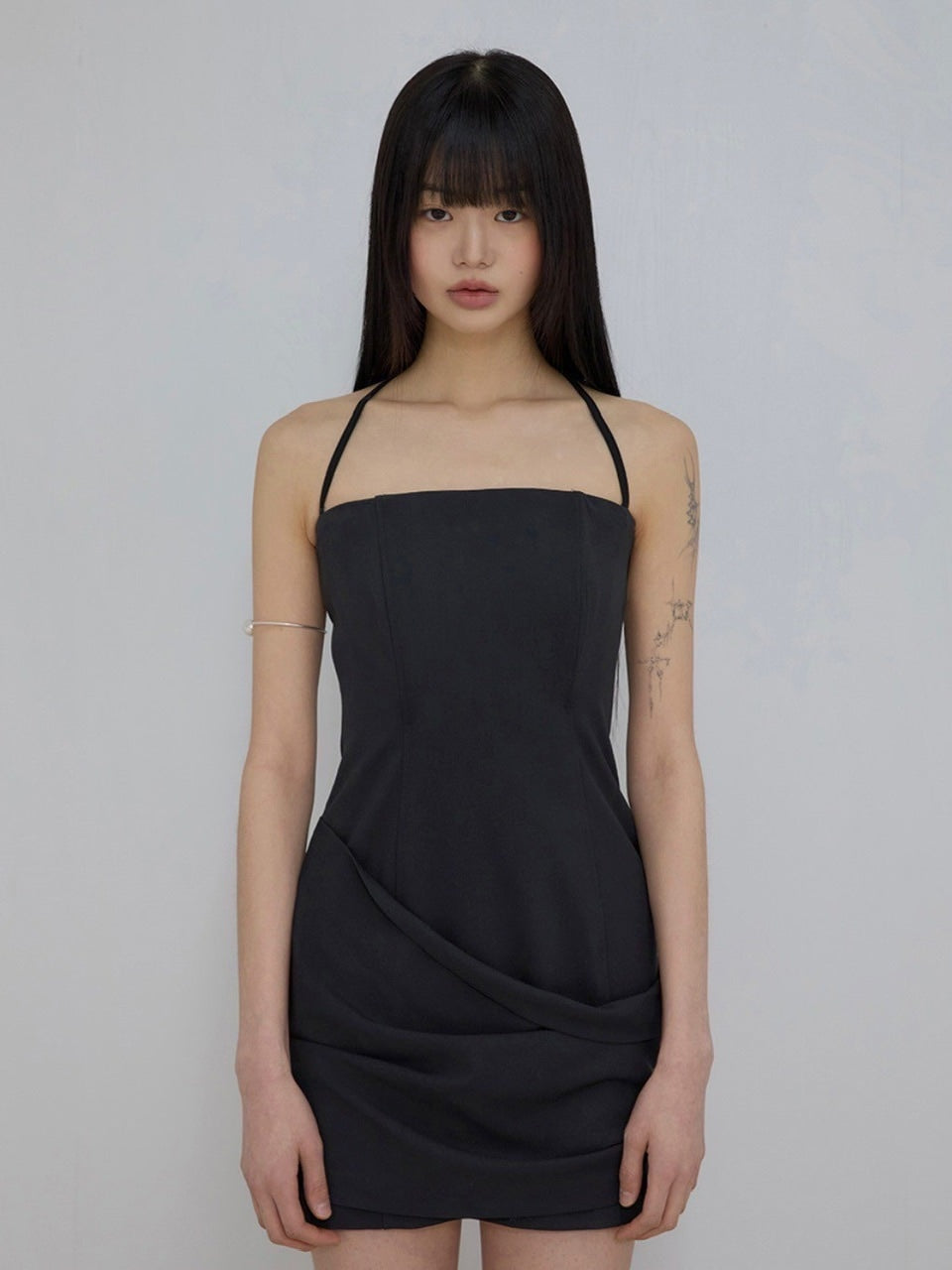 【FLAREUP】Asymmetrical Draped Dress