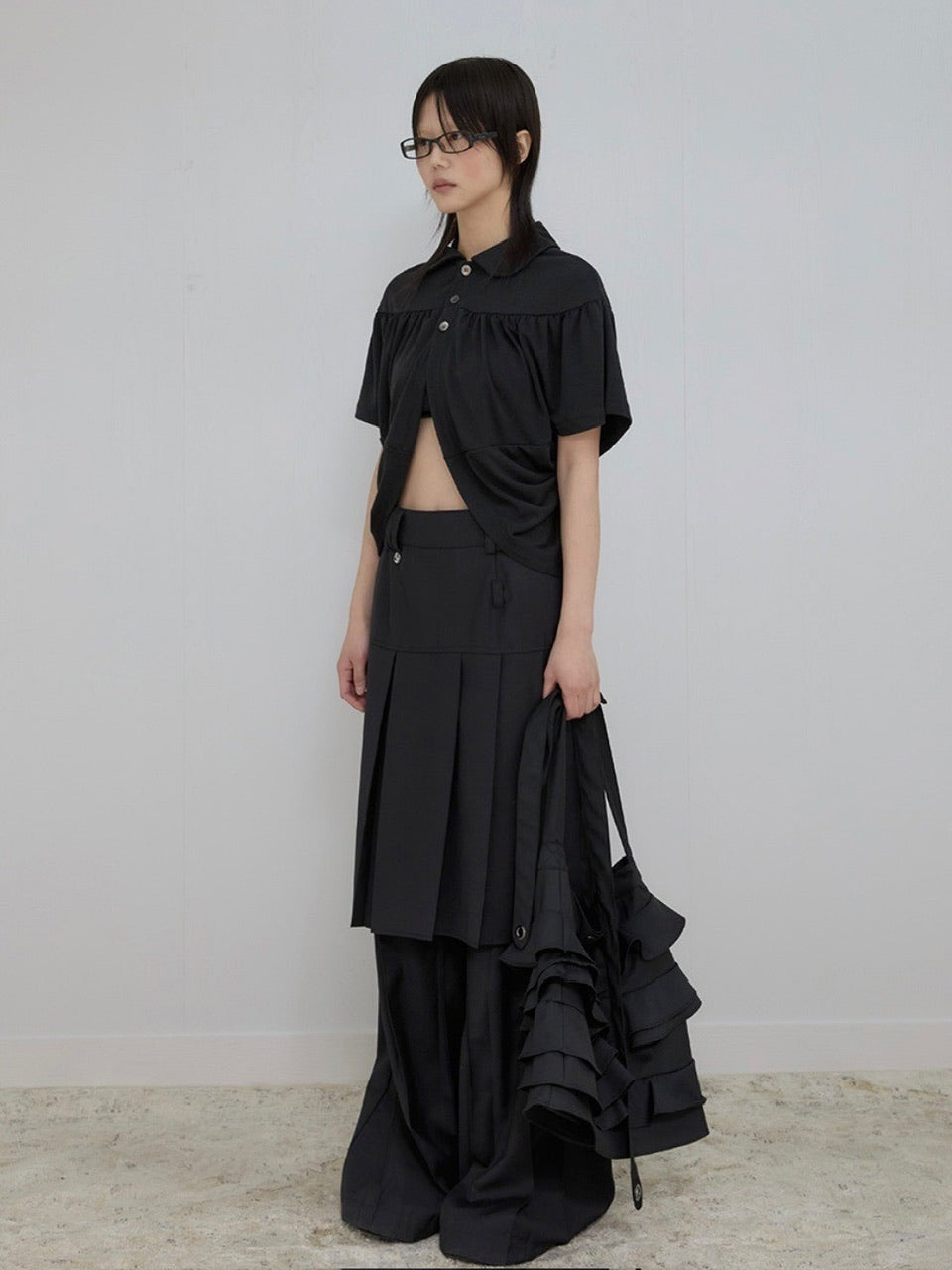 【FLAREUP】Cape Draped Cardigan