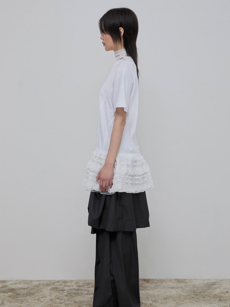 【FLAREUP】Layered Lace T-Shirt