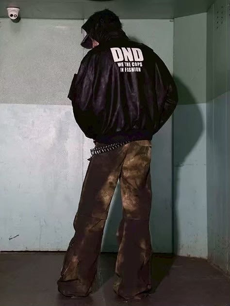 【DND4DES】CAMO DISTRESSED OVERSIZE CARGO PANTS
