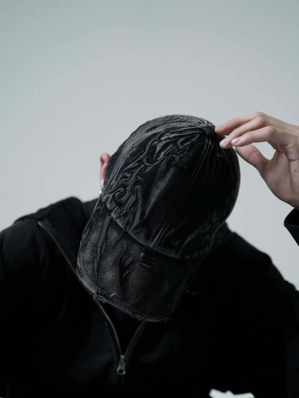 【CHIKASHITSU PLUS HIGH】Overdyed denim cap