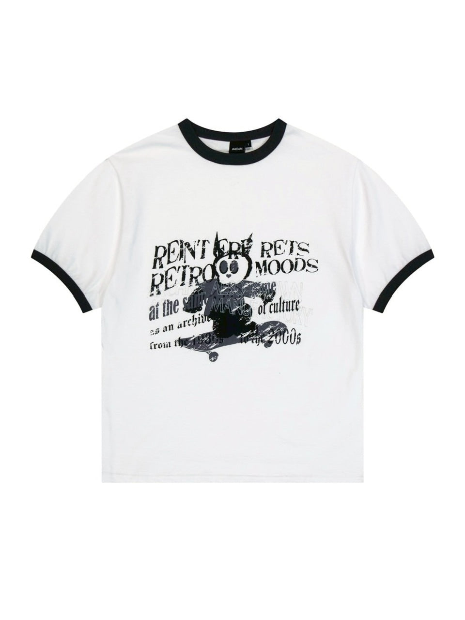 【AAKAM】Cracked Letter Ringer Top