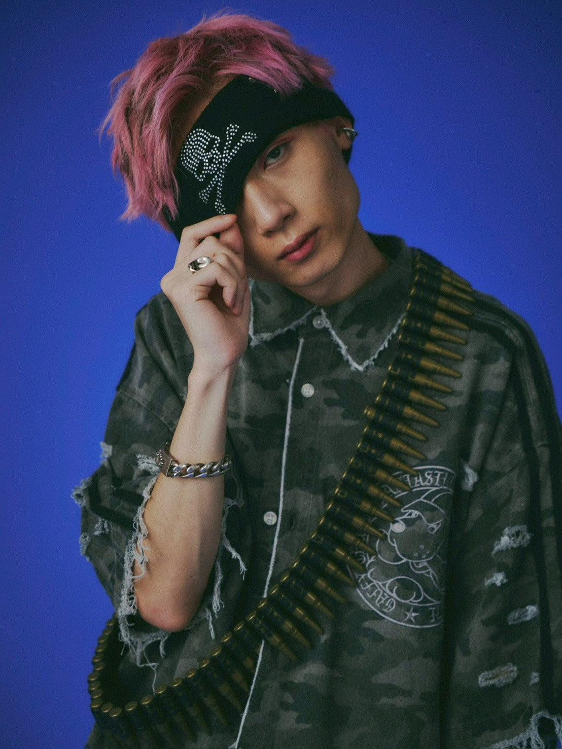 【GALFY】カモフラかも？ボロボロシャツ