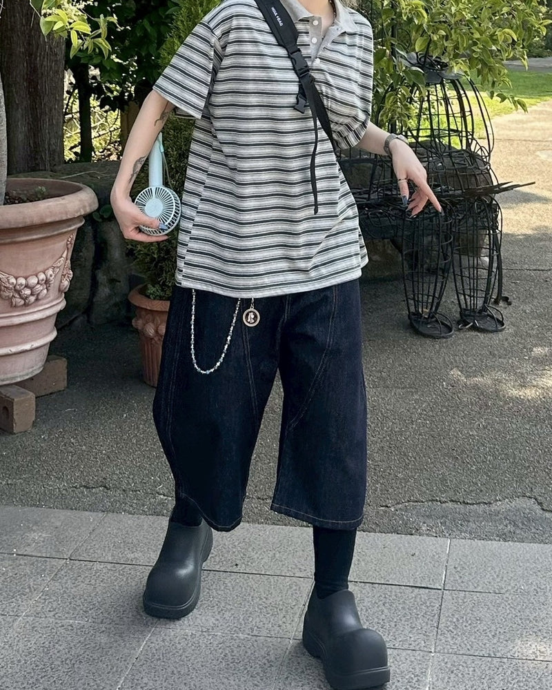 受注制【youll】curve selvedge bermuda denim pants