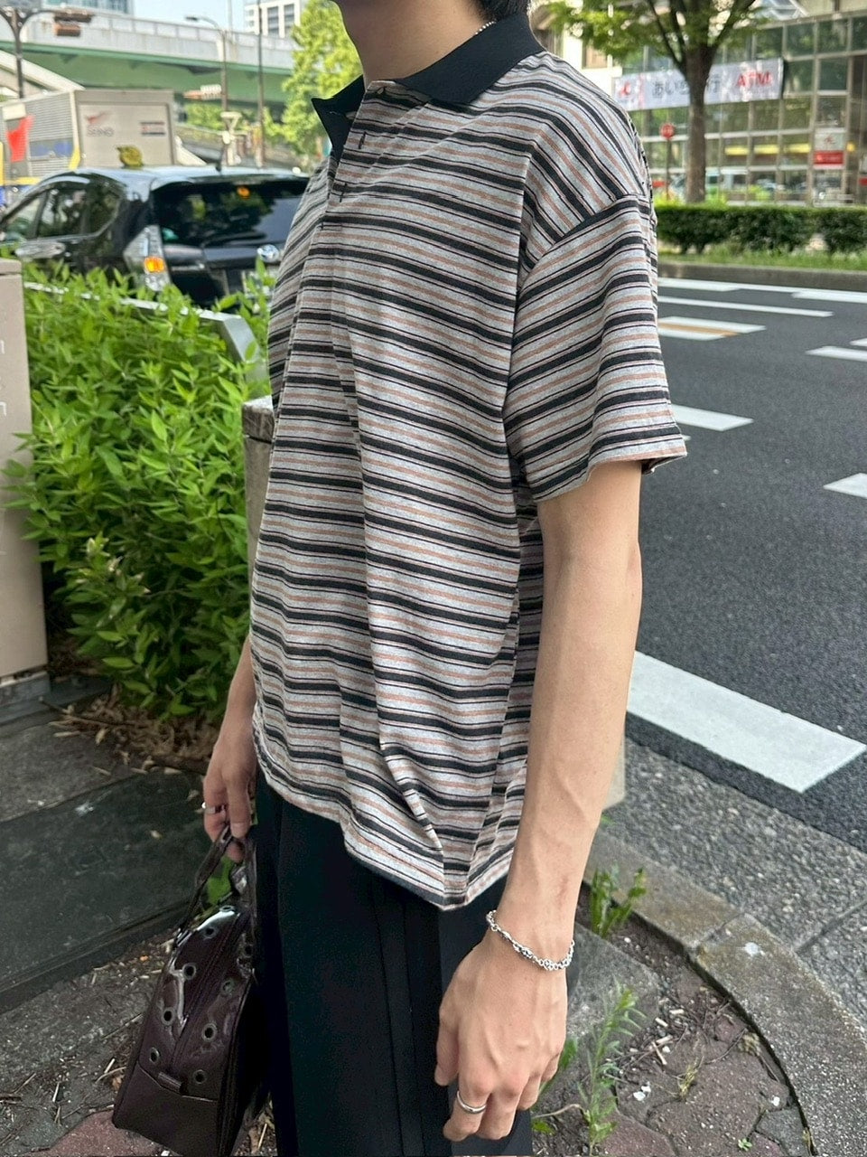 受注制【youll】cozy stripe polo tee (2color)