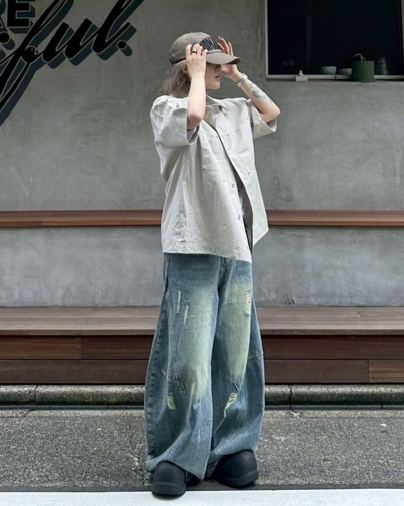 受注制【youll】vintage balloon denim pants