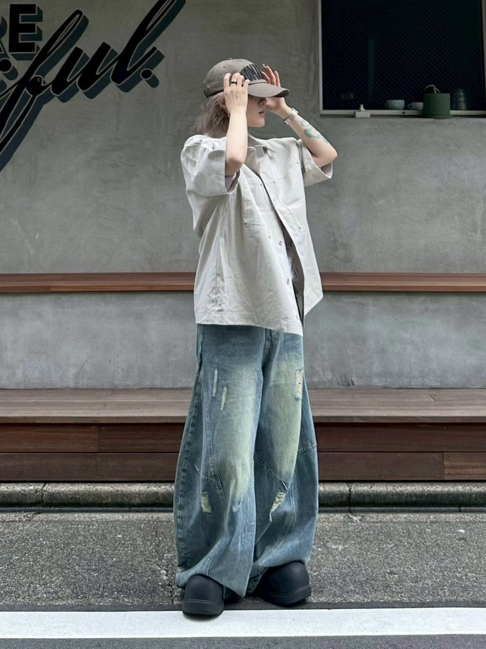 受注制【youll】vintage balloon denim pants