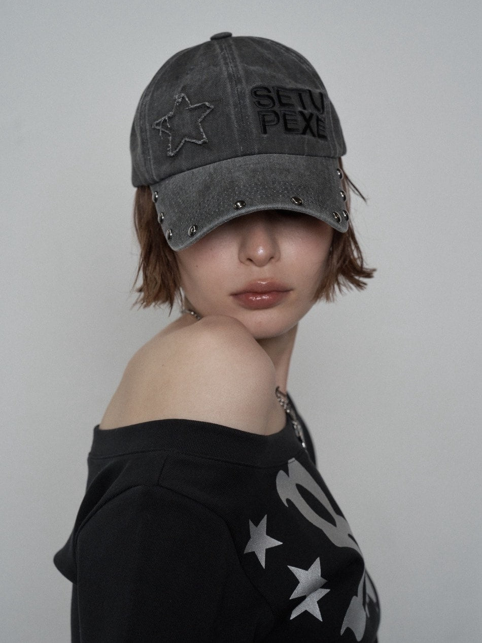 【SETUP‐EXE】STUDDED LOGO BALL CAP / 【セットアップエグゼ】スタッズロゴボールキャップ