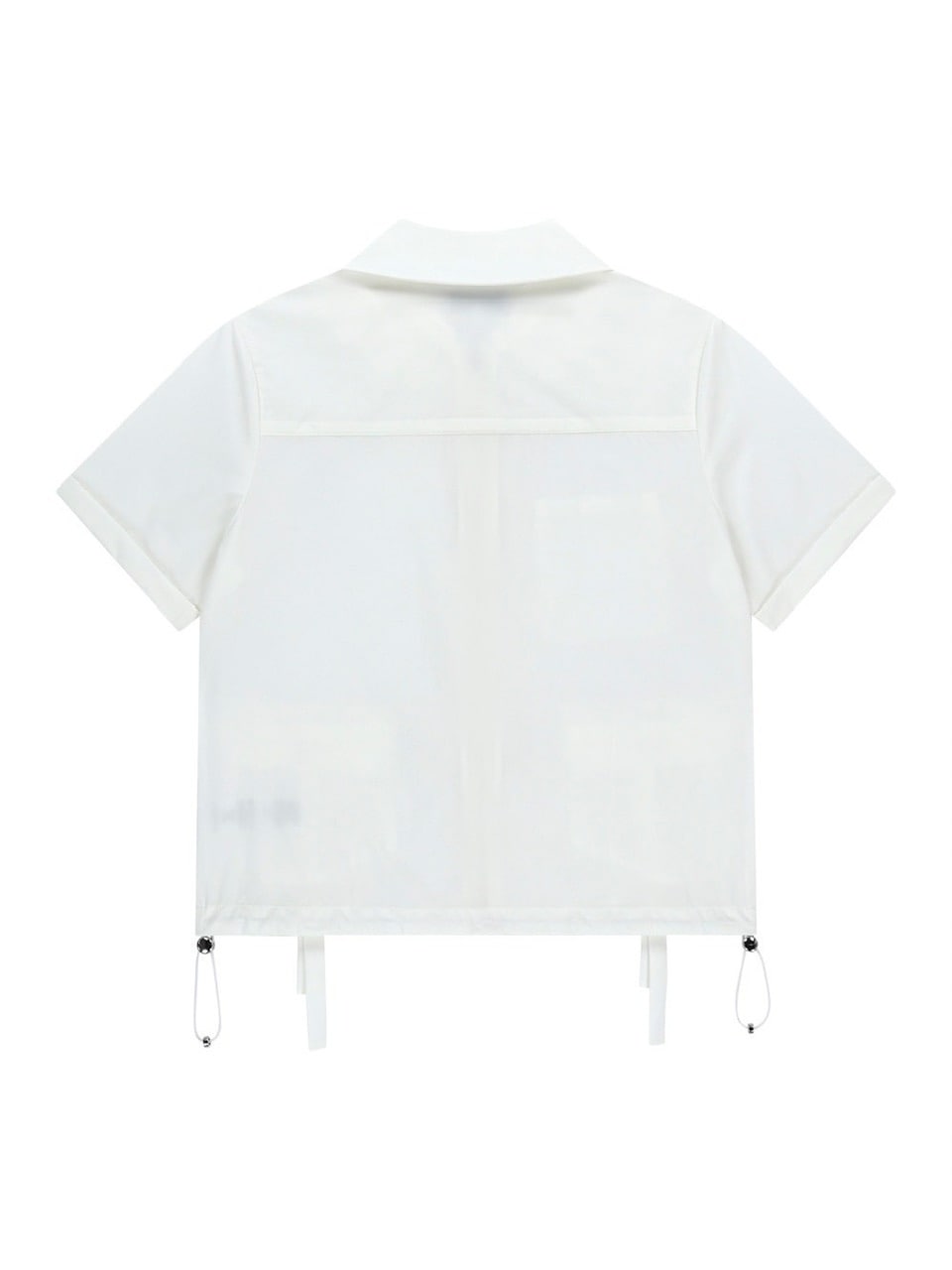 【TUOMIO】ROUND COLLAR NYLON ZIP-UP / 【トゥオミオ】ラウンドカラーナイロン半袖シャツジャケット