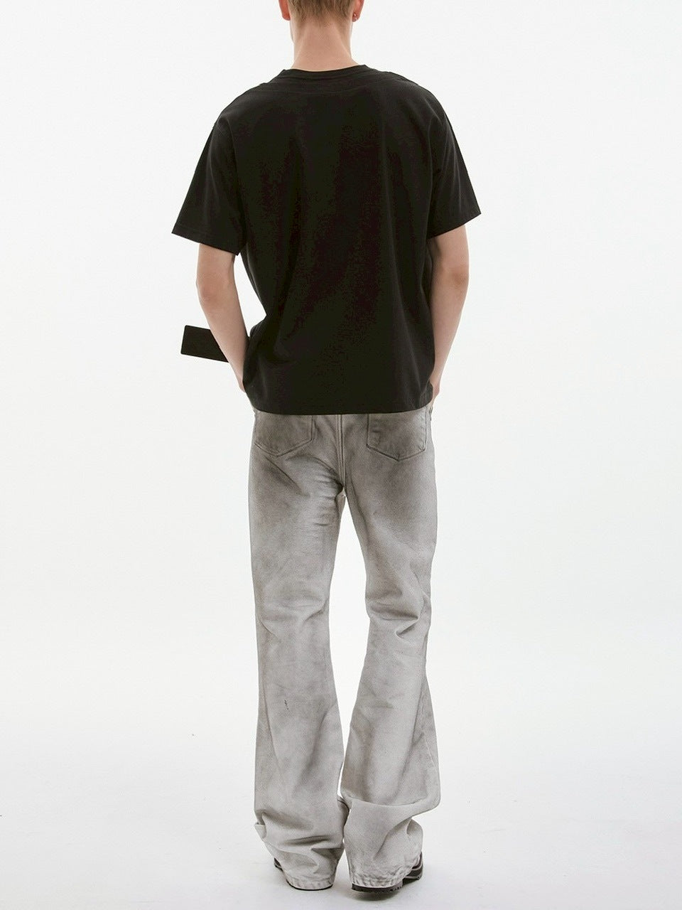 【ESC STUDIO】double neck t-shirt / 【イーエスシーステュディオ】ダブルネック半袖Tシャツ