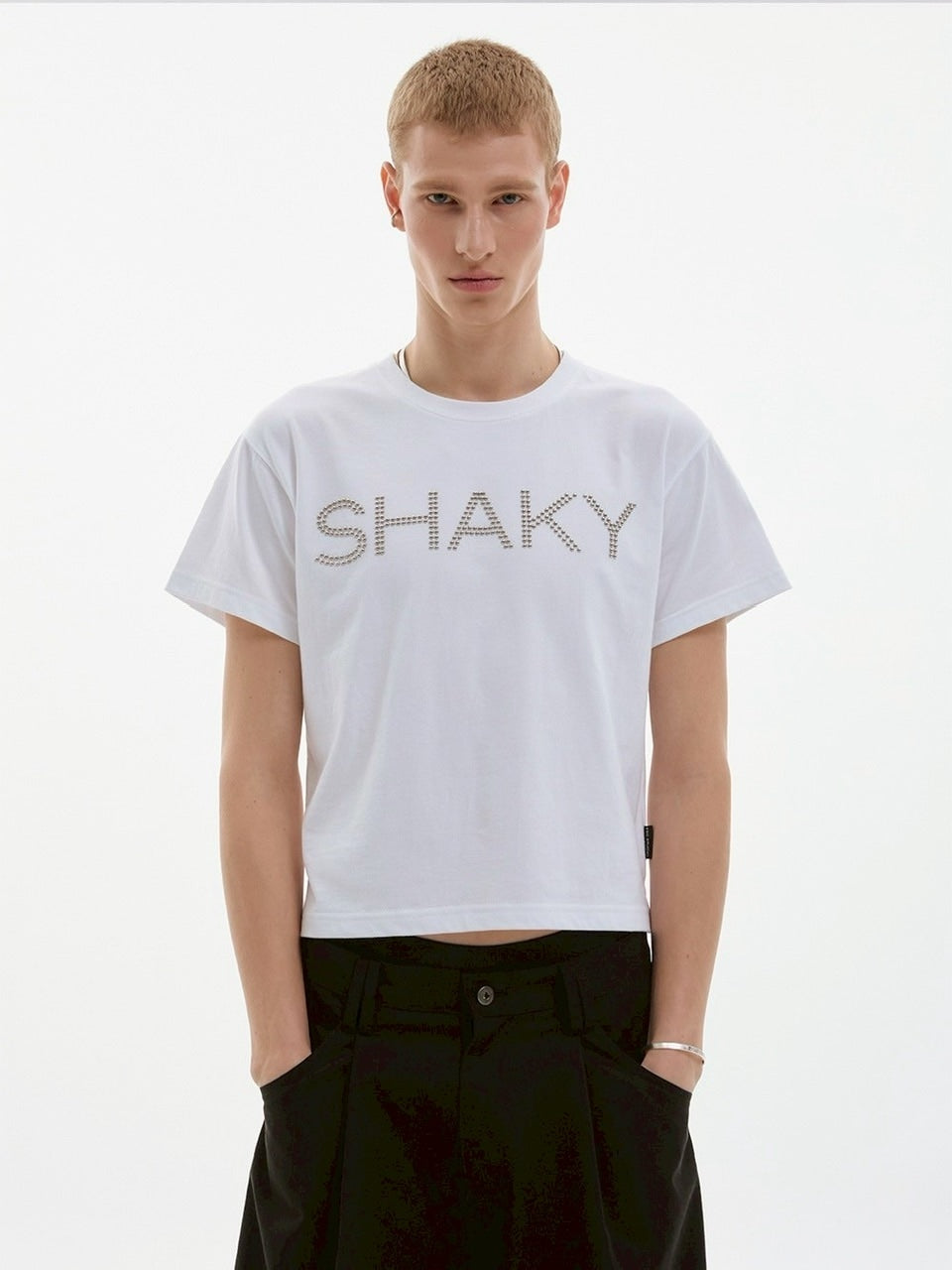 【ESC STUDIO】shaky t-shirt/ 【イーエスシーステュディオ】シェイキーロゴ半袖Tシャツ