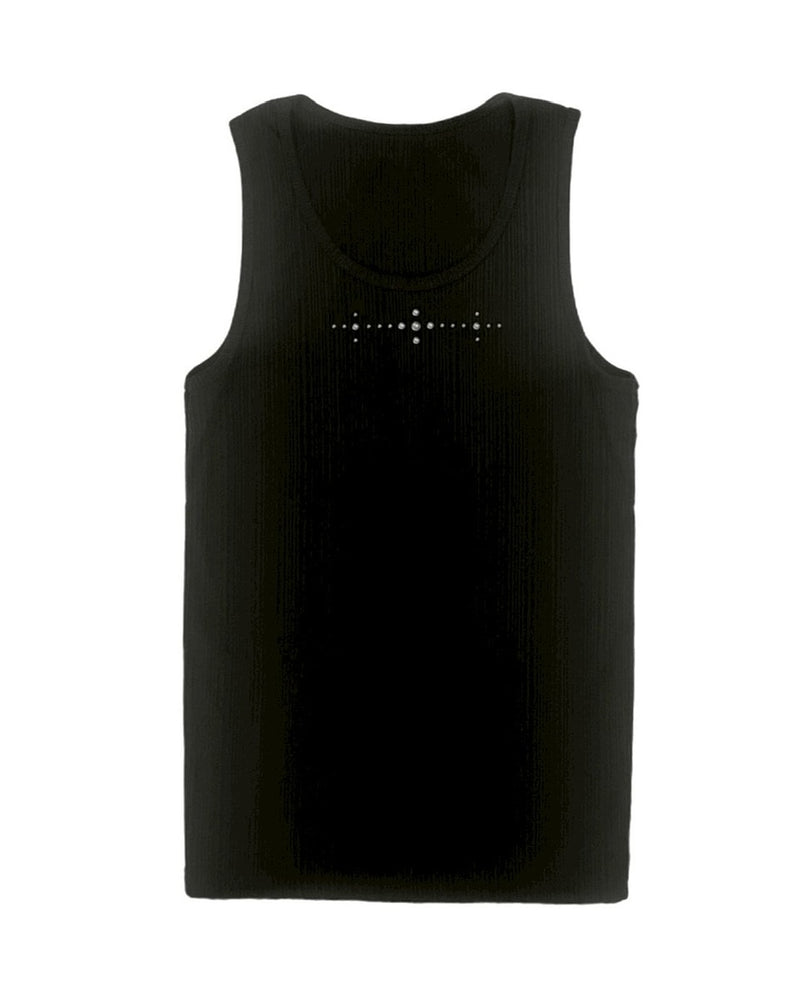 【Chikashitsu +】metal studs sleeveless / 【チカシツプラス】メタルスタッズタンクトップ (2color)