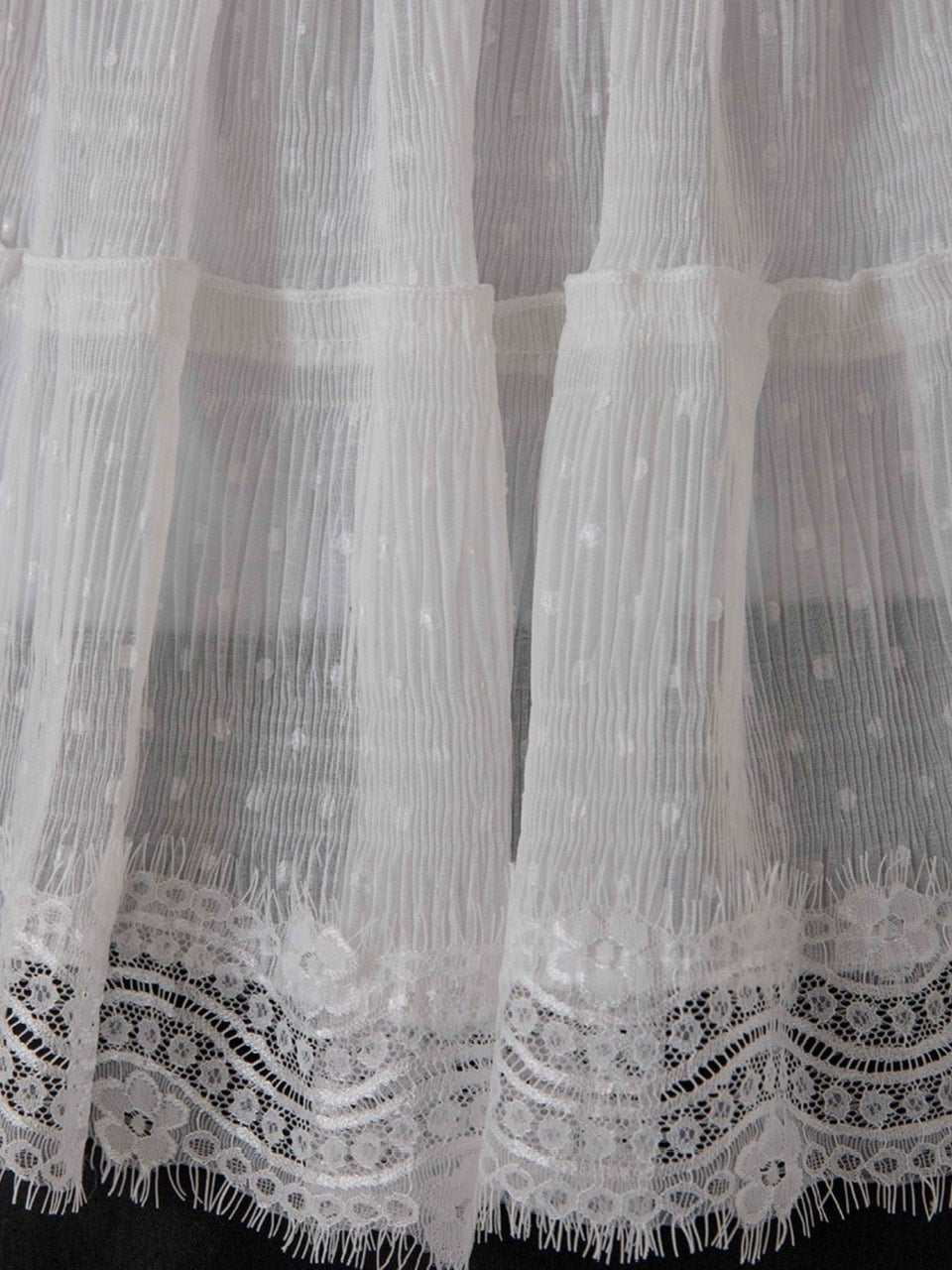 【FLAREUP】Layered Dot Ruffle Skirt