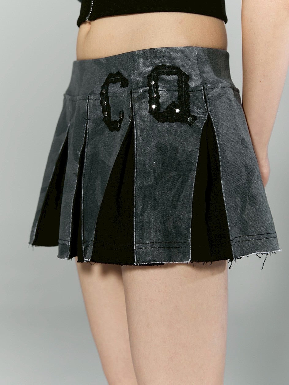 【CHERRYQUIRI】CQ lace stud pleats sk