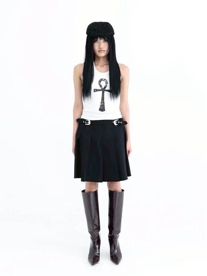 【KAIYA】Ankh Halter neck tank top / 【カイヤ】アンクホルターネックタンクトップ