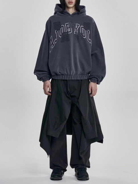 【AJOBYAJO】University Wappen Batwing Hoodie / 【アジョバイアジョ】ユニバーシティワッペンバットウィングプルオーバーパーカー