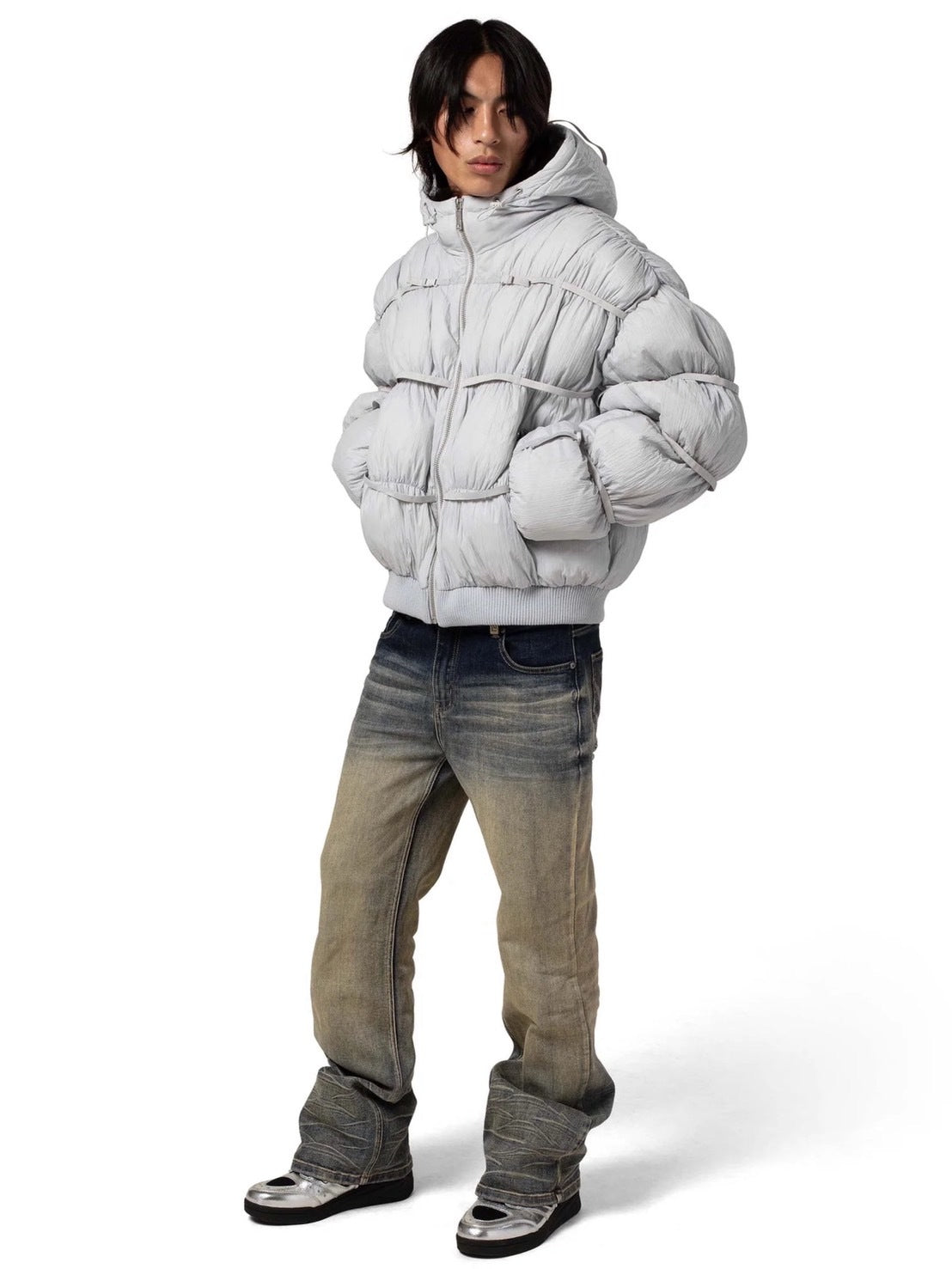 【RACER WORLDWIDE】Puffer Jacket X【レーサーワールドワイド】パファーダウンジャケット