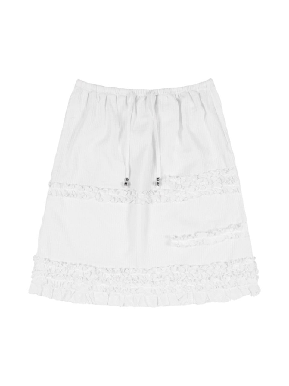 【FANCY CLUB】SHUSHU FRILL CHECK MIDI SKIRT / 【ファンシークラブ】シュシュフリルチェックミディスカート