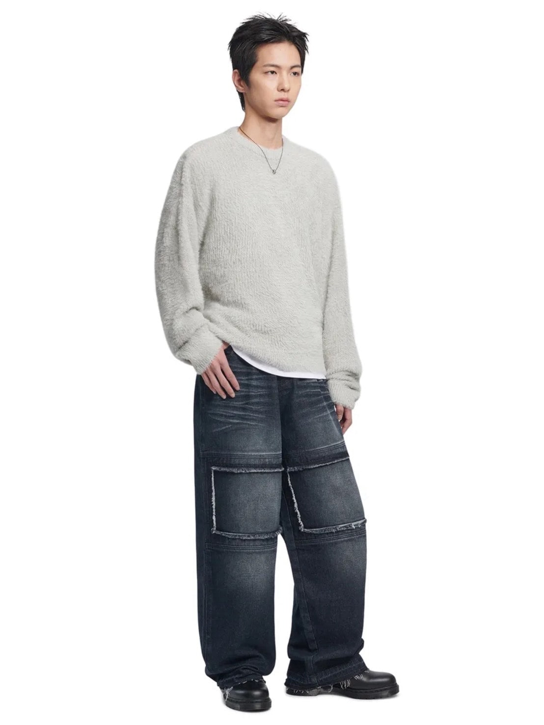 【NOMANUAL】FUZZ HAIRY KNIT