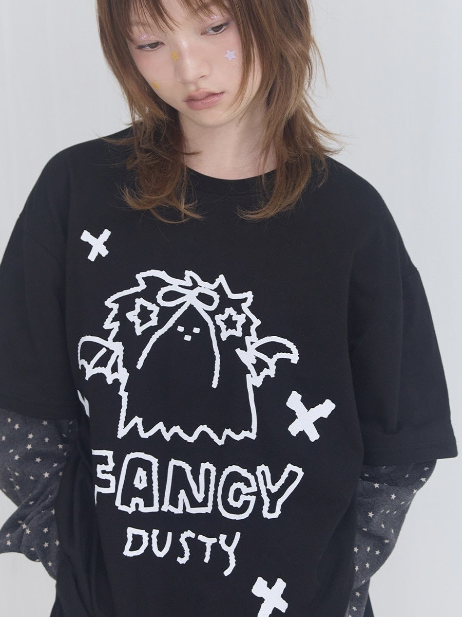 【FANCY X DUSTY】DUSTY CLUB LAYERED LONG SLEEVE / 【ファンシー X ダスティ】ダスティークラブレイヤード長袖Ｔシャツ