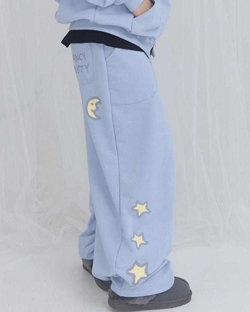 【FANCY X DUSTY】DEVIL & ANGEL PRINTED SWEATPANTS / 【ファンシー X ダスティ】デビル＆エンジェルプリントスウェットパンツ