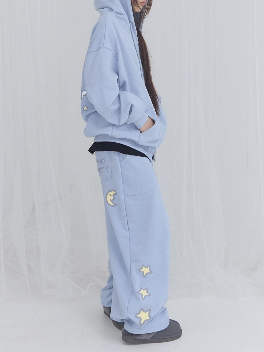 【FANCY X DUSTY】DEVIL & ANGEL PRINTED SWEATPANTS / 【ファンシー X ダスティ】デビル＆エンジェルプリントスウェットパンツ