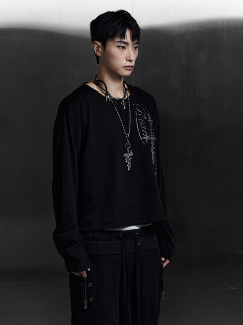 【Rosen Kreuz】CURVE-ARM CROSS LONG SLEEVE