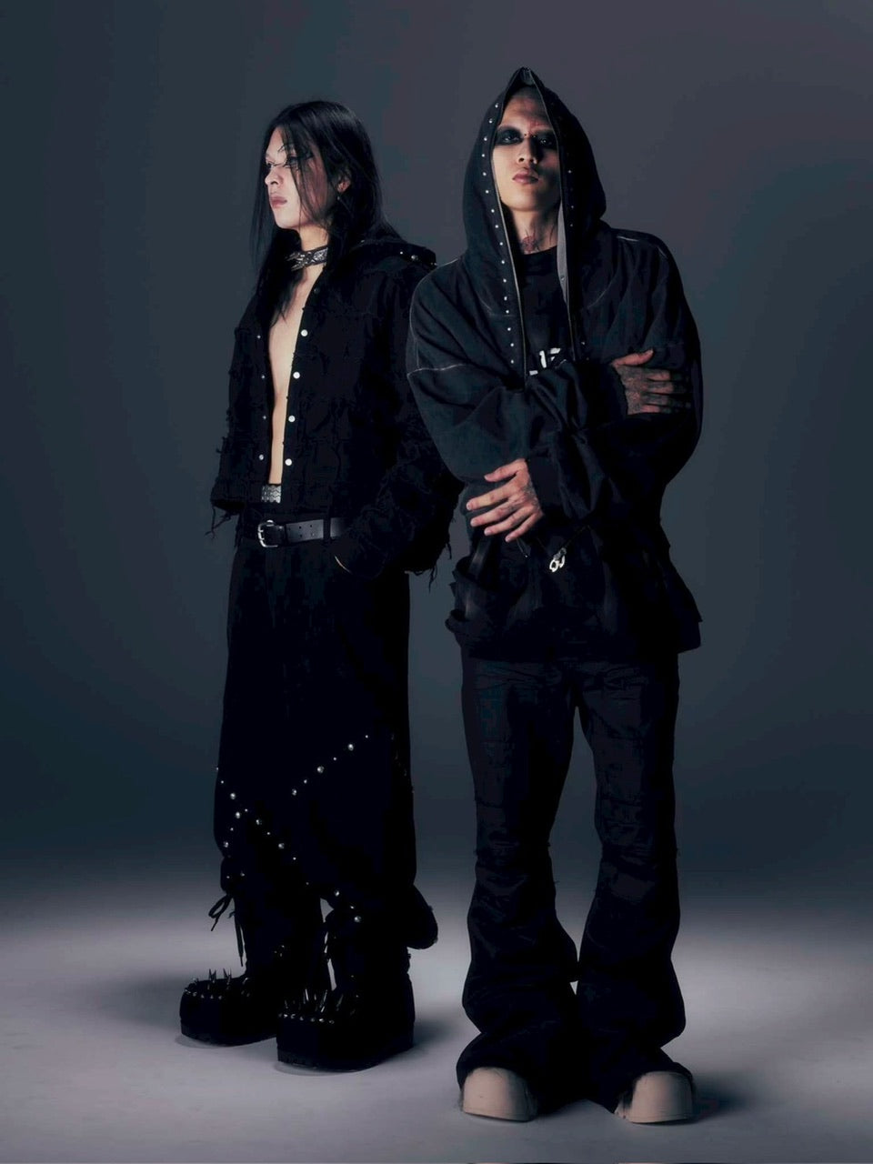 【DIG YOUR OWN GRAVE】FULLZIP STUDDED HOODIE /【ディグユアオウングレイブ】スタッズフルジップアップパーカー