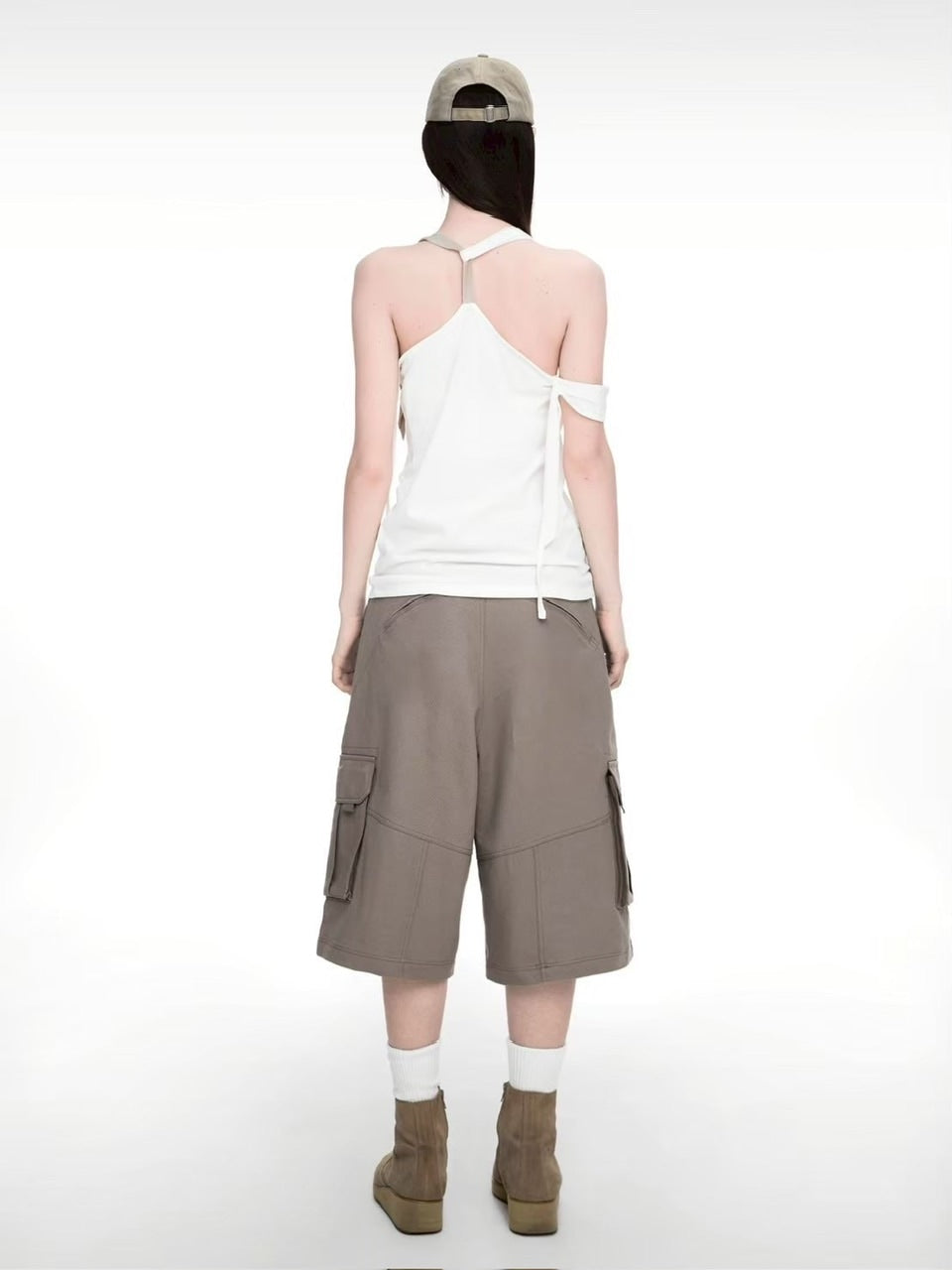 【NACHE】WIDE CARGO HALF PANTS (UNISEX)
