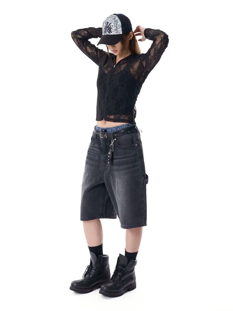 【AAKAM】Contrast Washed Cotton Ball Cap