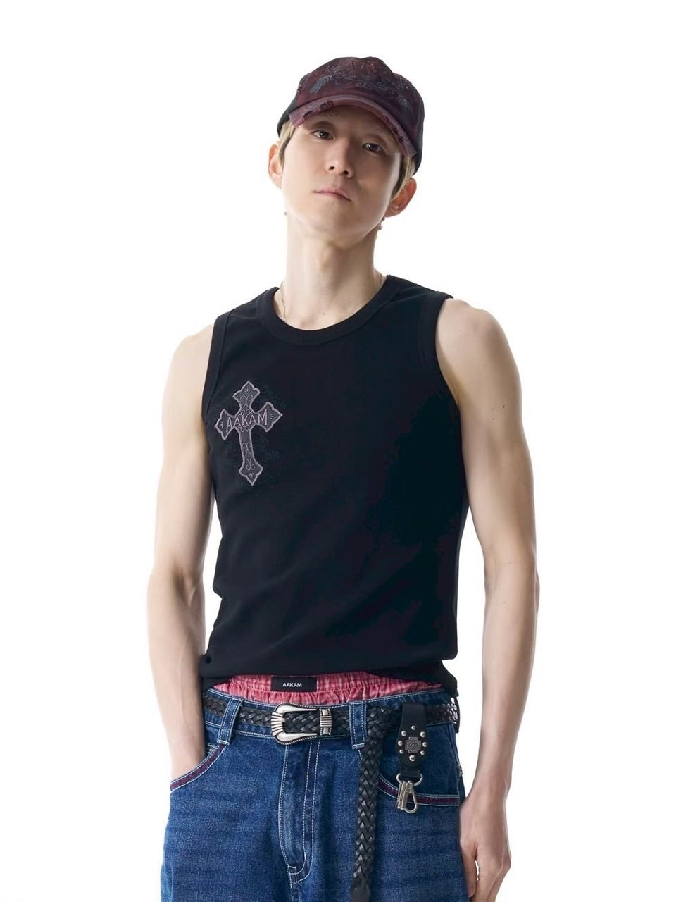 【AAKAM】VTG Washed Damage Ball Cap