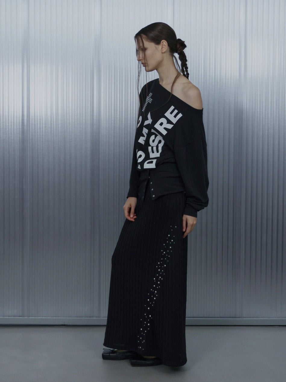 【SETUP‐EXE】BOLD LETTERING LOOSE TOP / 【セットアップエグゼ】ボールドレタリングルーズ長袖Ｔシャツ