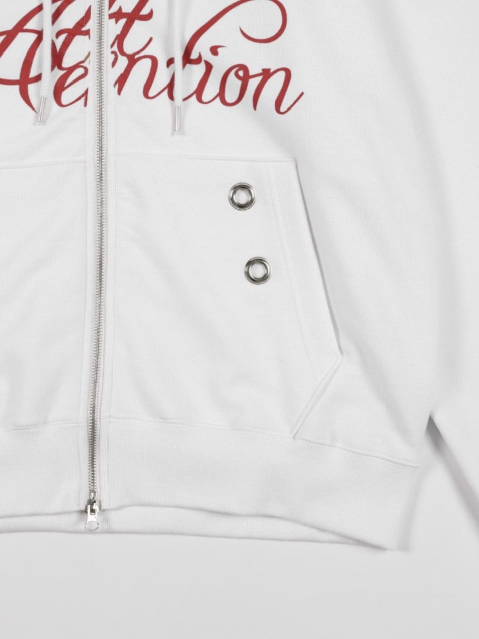 【FANCY CLUB】ATTENTION EYELET HOODED ZIP-UP / 【ファンシークラブ】アテンションアイレットジップアップパーカー