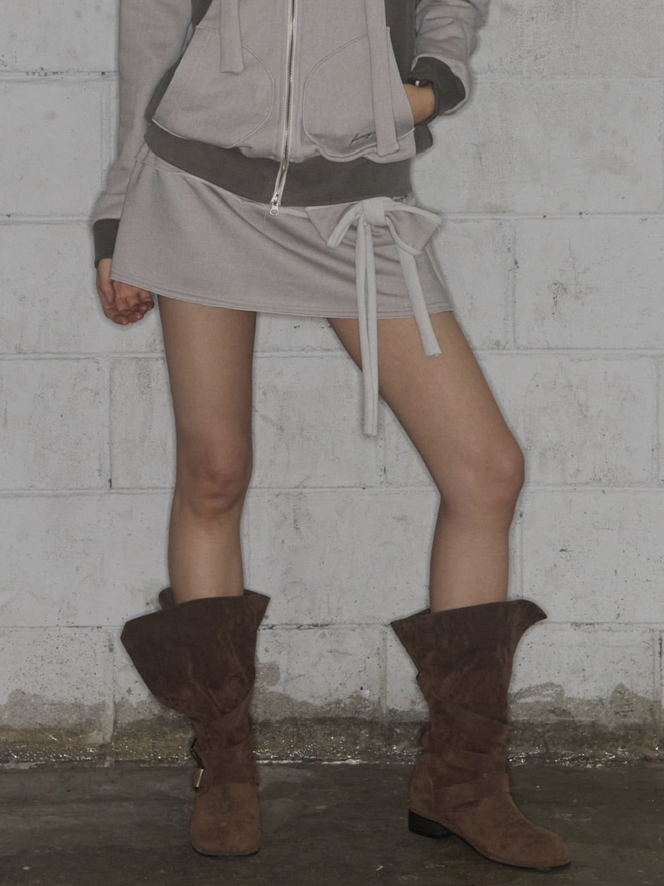 【FANCY CLUB】DYE-WASH TIE SKIRT / 【ファンシークラブ】ダイウォッシュタイスカート