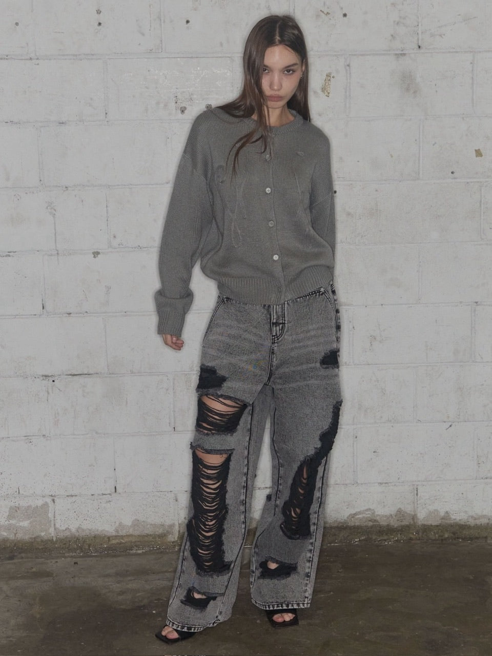 【FANCY CLUB】WASHED DAMAGE DENIM PANTS / 【ファンシークラブ】ウォッシュダメージデニムパンツ