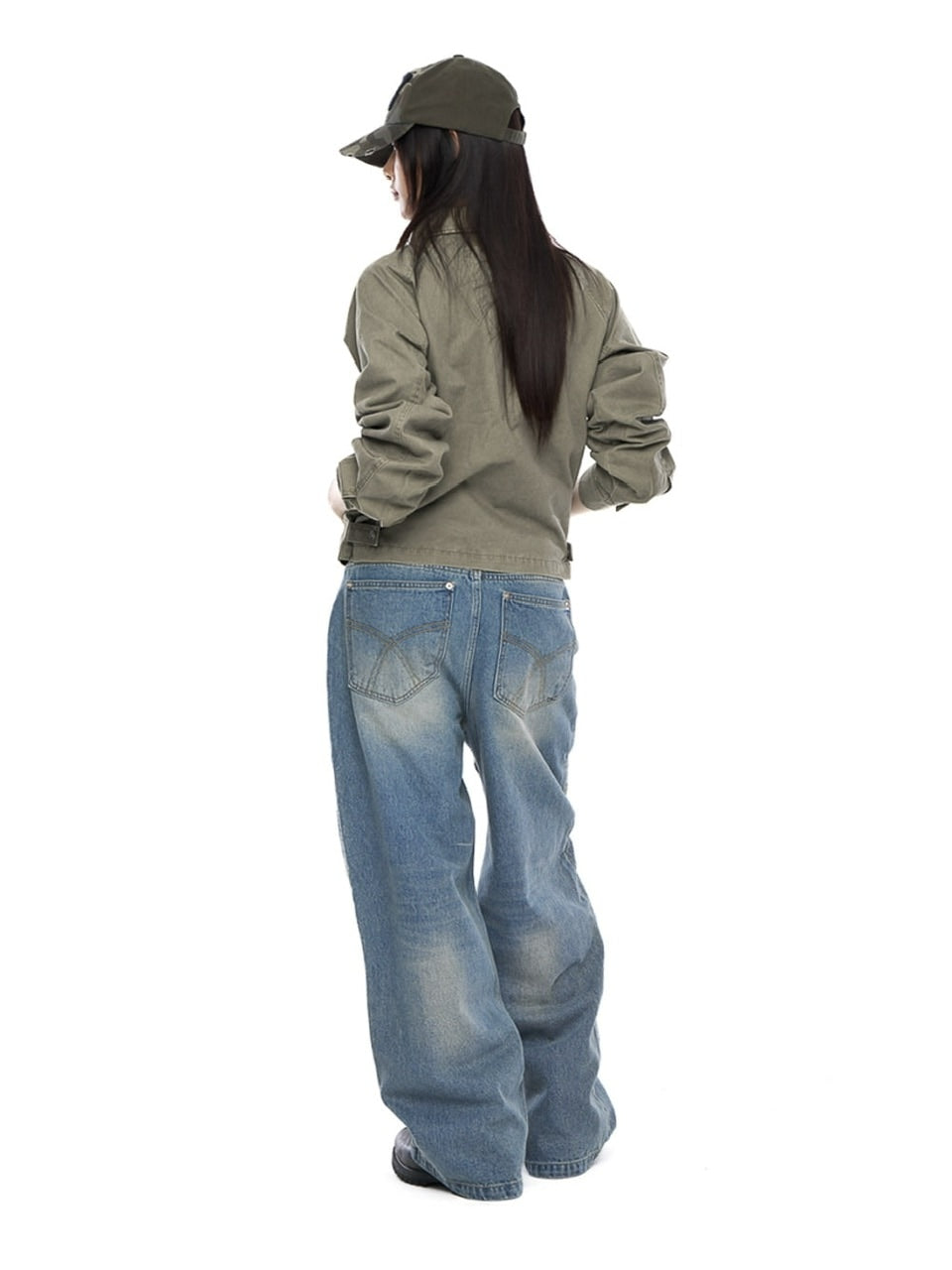 【AAKAM】Incision Studded Cotton Jacket