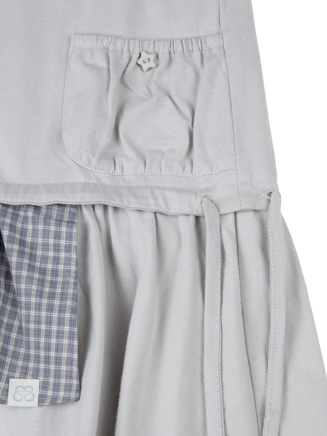 【TUOMIO】CHECK MIXED JERSEY DRESS / 【トゥオミオ】チェックミックスジャージワンピース