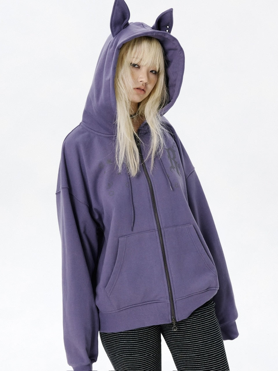 【runningHIGH】EAR ZIP UP HOODE / 【ランニングハイ】イヤージップアップパーカー