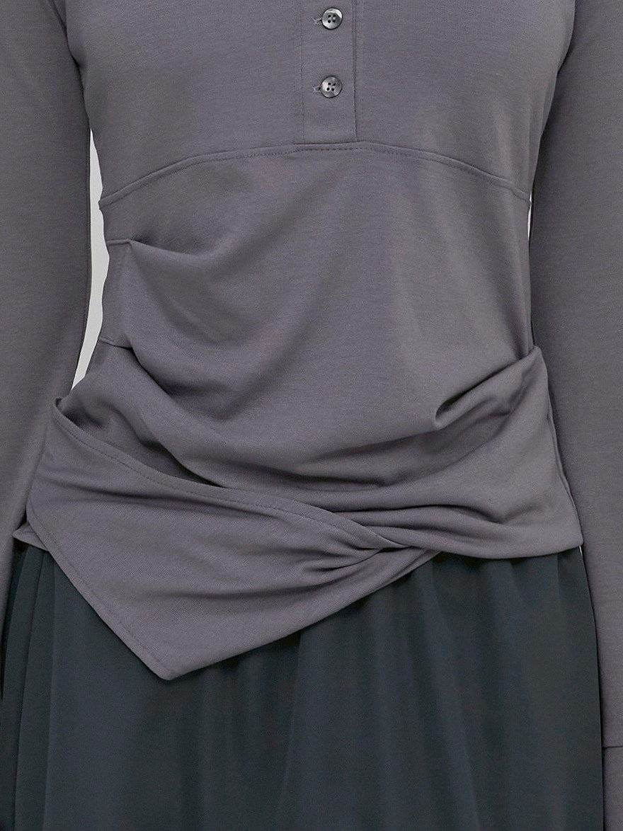 【FLAREUP】Asymmetrical Draped Shirt / 【フレアアップ】アシンメトリードレープシャツ