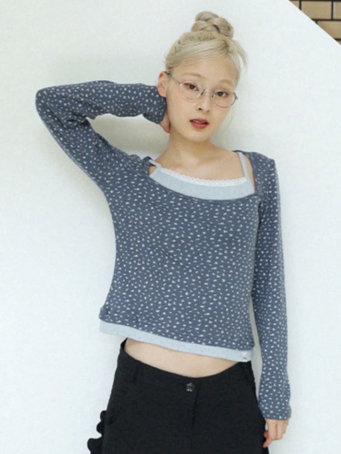 12/21 20:00 再販【Uglyshadow】FLOWER LAYERED T-SHIRT