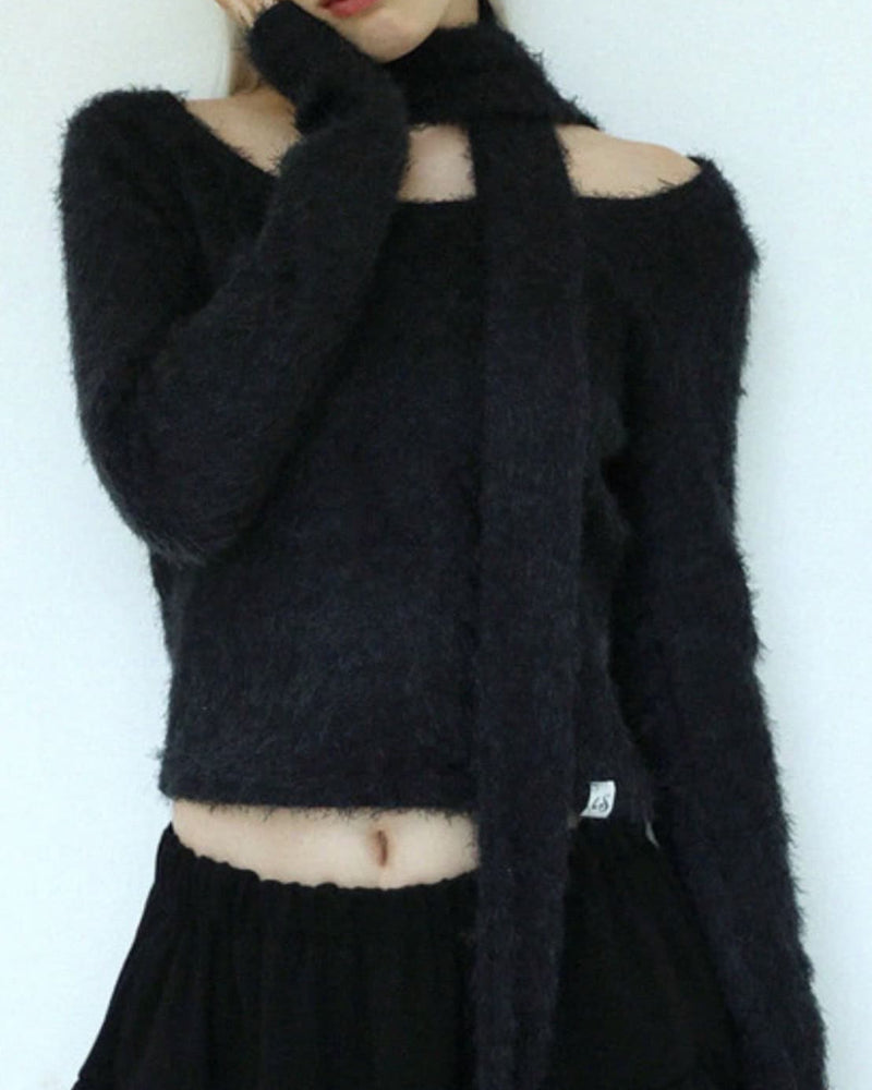 12/21 20:00 再販【Uglyshadow】SCARF ROUND T-SHIRT