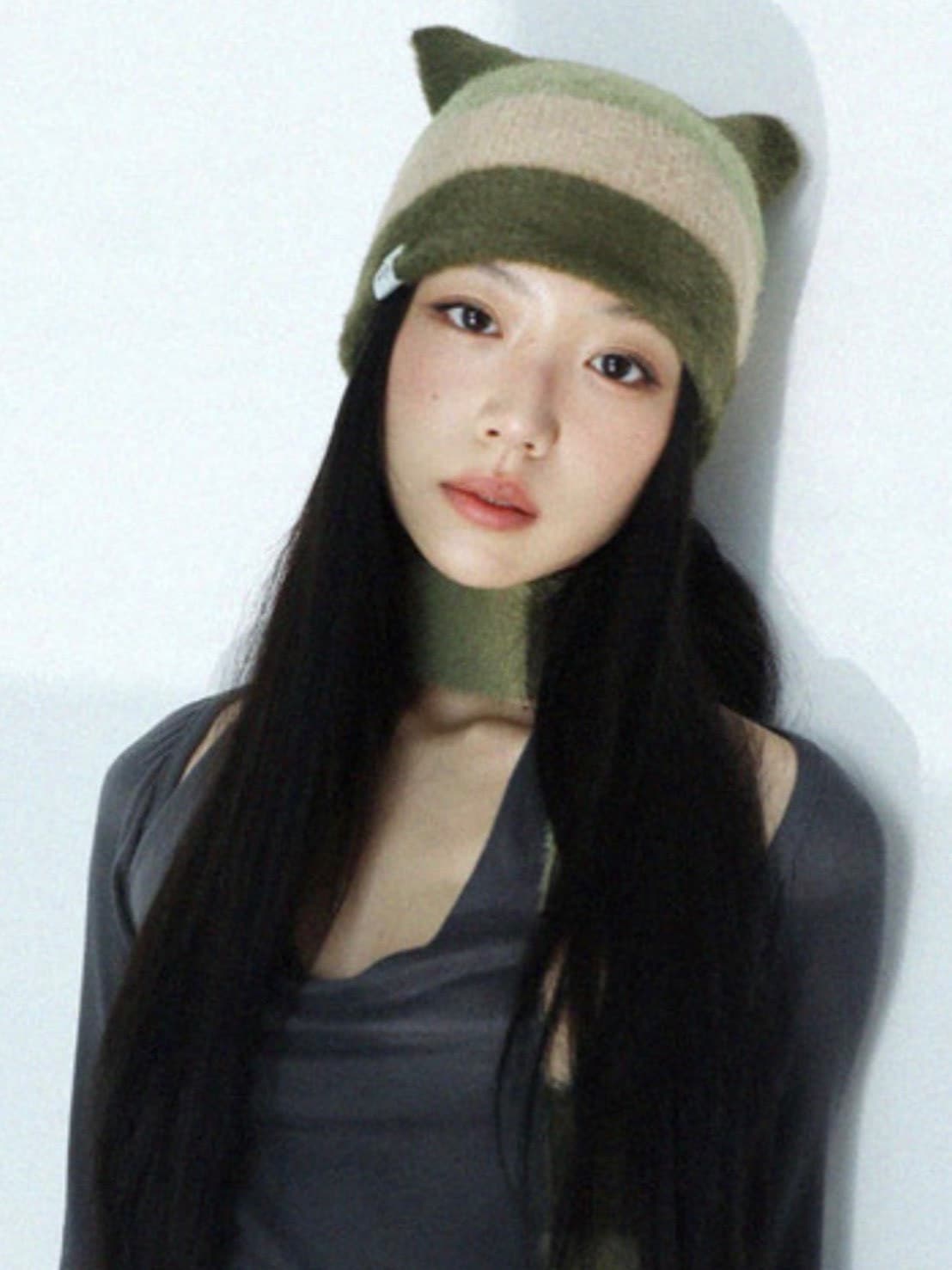 12/21 20:00 再販【Uglyshadow】STRIPED CAT BEANIE