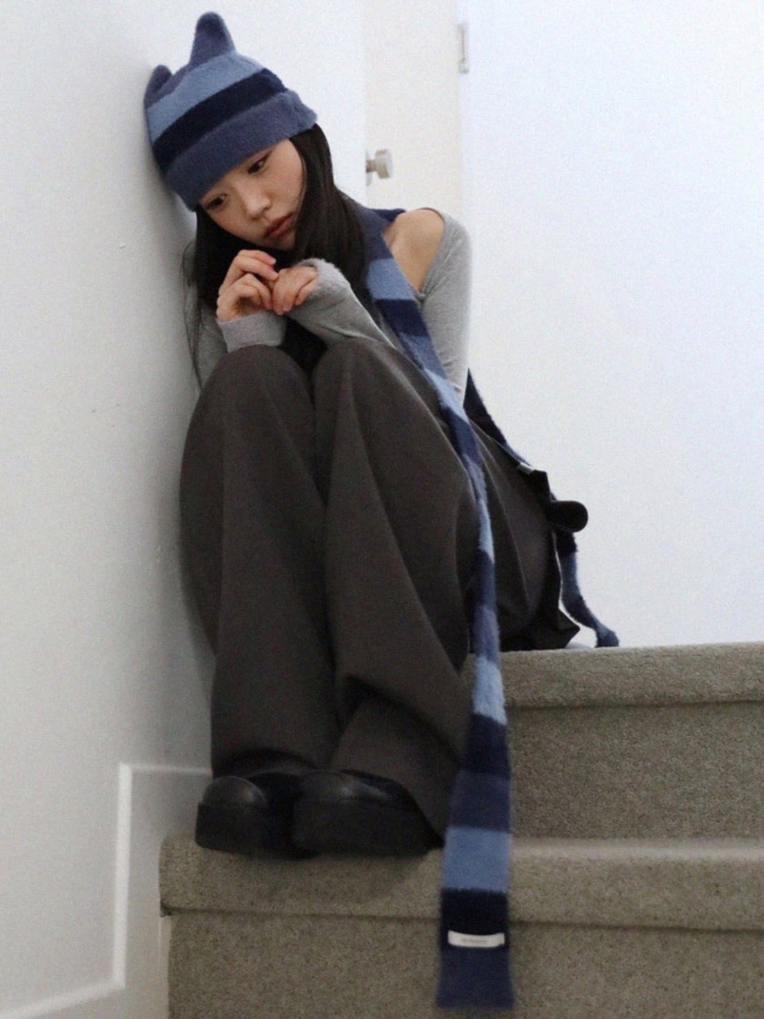 12/21 20:00 再販【Uglyshadow】STRIPED MUFFLER