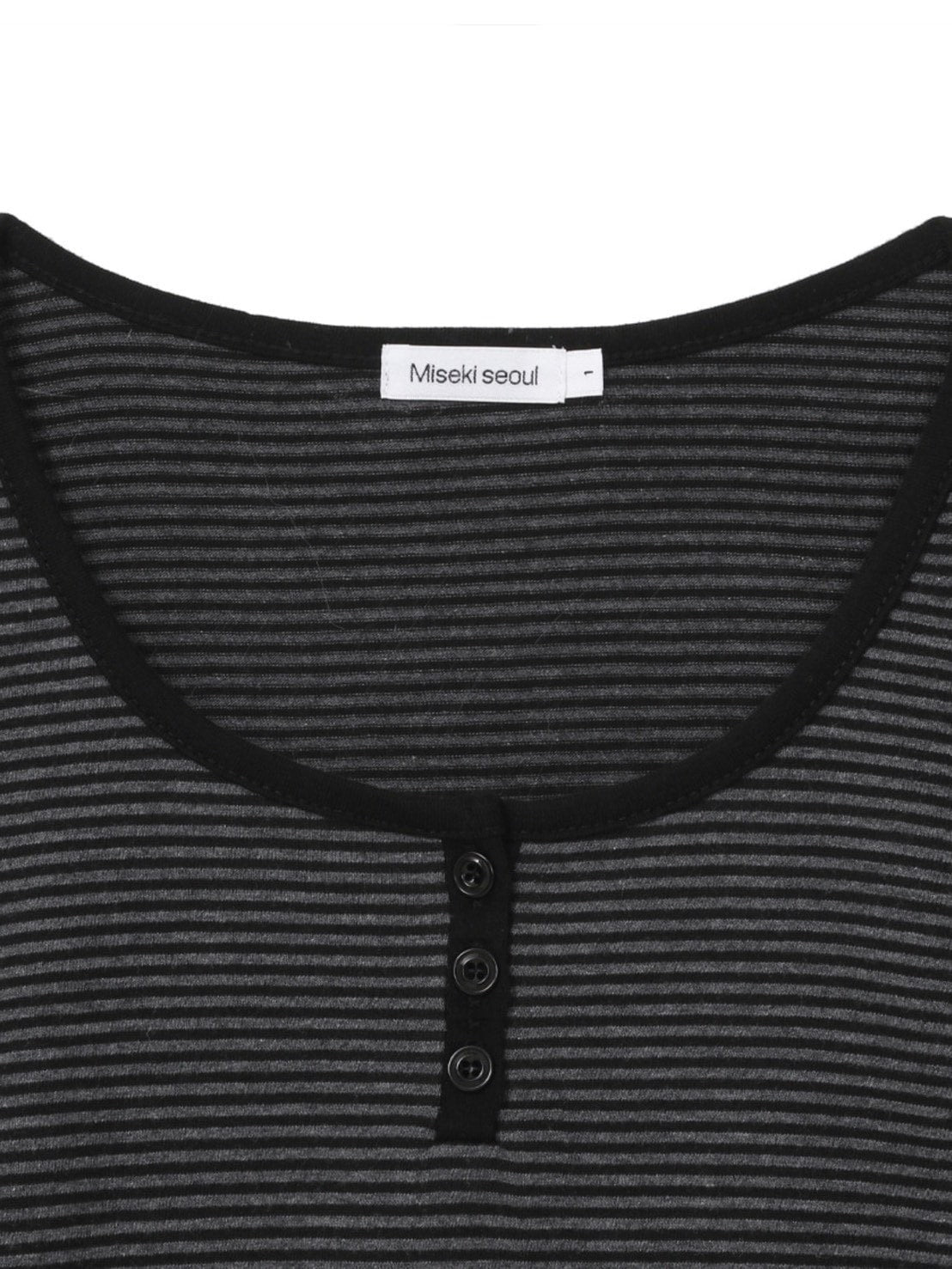 【Miseki seoul】Henley neck long sleeves