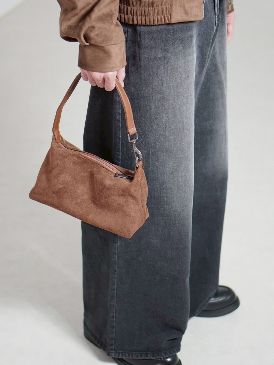 【Chikashitsu +】2 way suede hand bag / 【チカシツプラス】ツーウェイスエードハンドバッグ (3color)